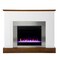 Southern Enterprises 50" White and Brown Color Changing Electric Fireplace